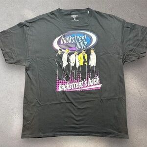 Backstreet Boys Backstreets Back Graphic T-Shirt Mens 2XL Black Band Tee 2023